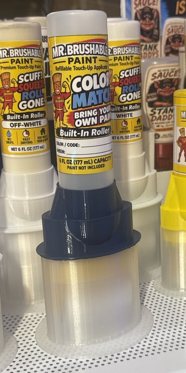 Mr. Brushable refillable roller bottle, 6 fl oz, labelled for your own color and sheen